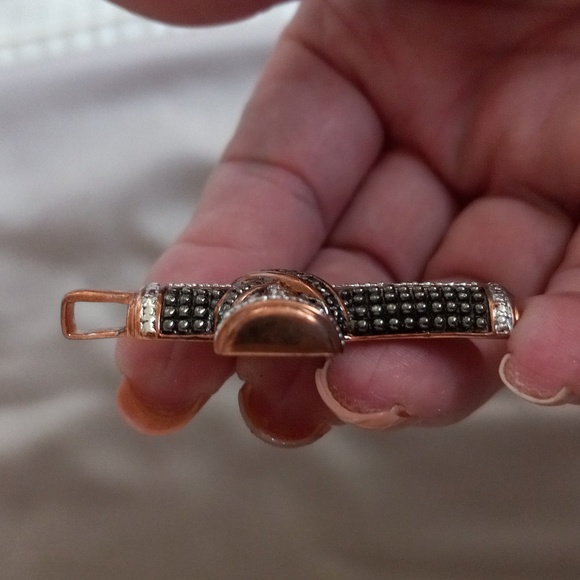 Champagne & White Diamond Cross Pendant. - Picture 3 of 7